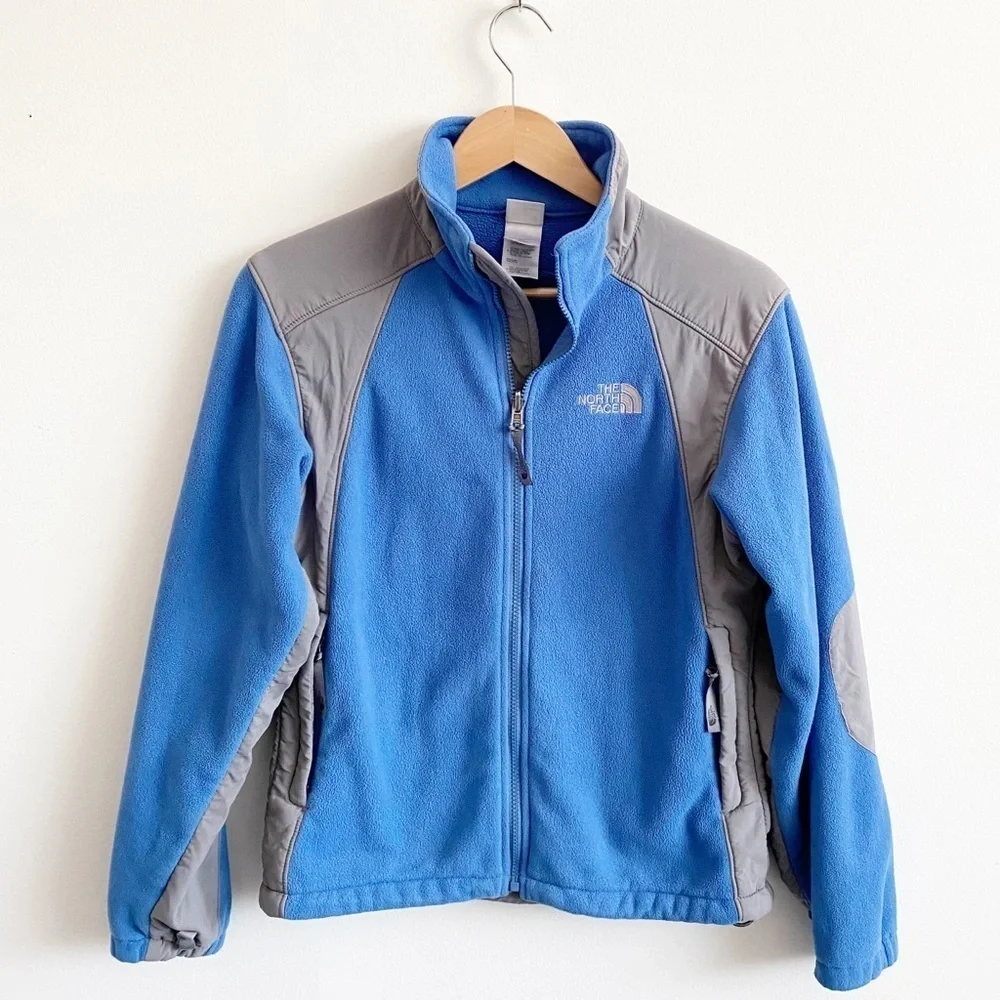 The North Face || Full Zip Jacket Fleece Coat Blue